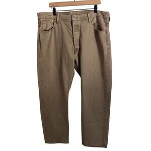 Levi 501 Men's Jeans Brown/Tan Size 40 x 30 Straight Leg Button Fly